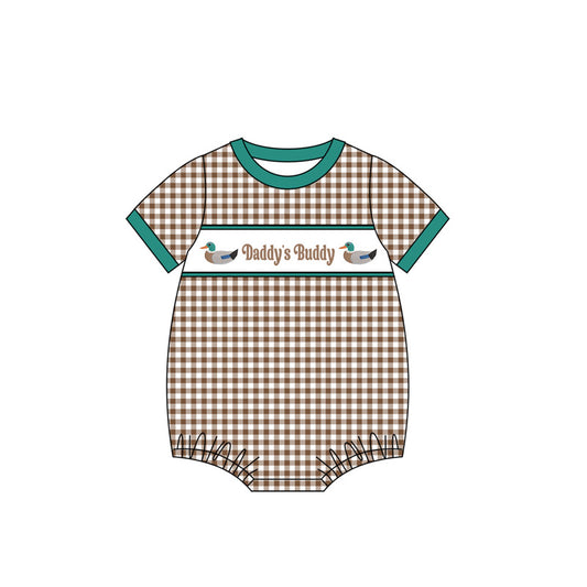 Daddys buddy mallard duck baby summer romper preorder