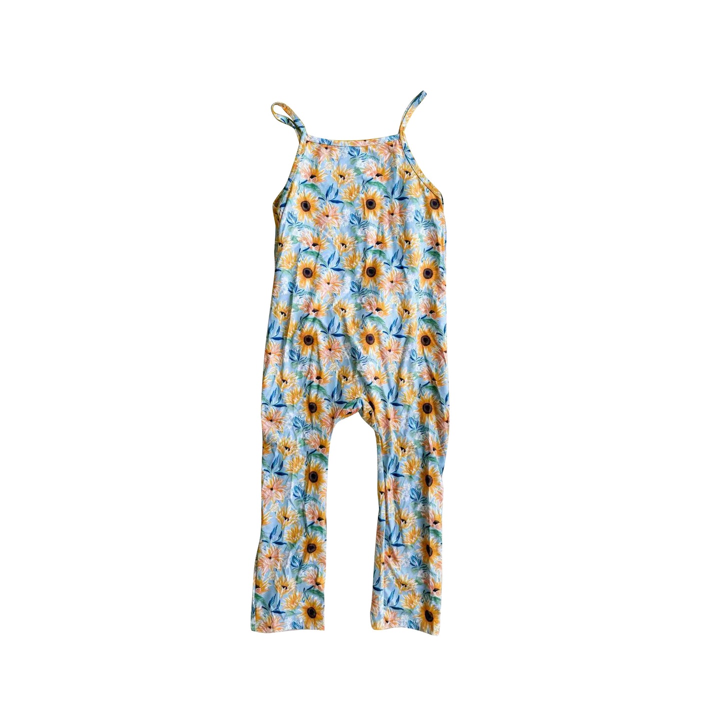 Toddle girls sunflowers design summer jumpsuit preorder