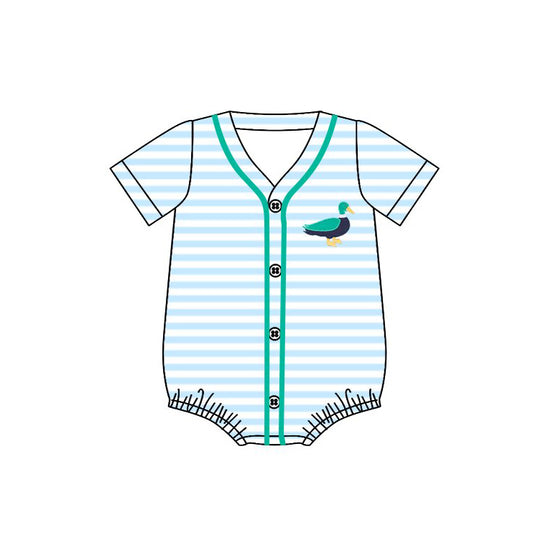 Mallard duck print toddle baby baby short sleeve romper preorder