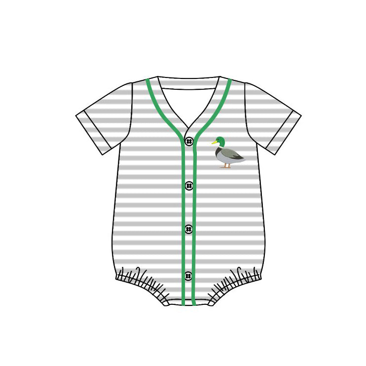 Mallard duck print toddle baby baby short sleeve romper preorder