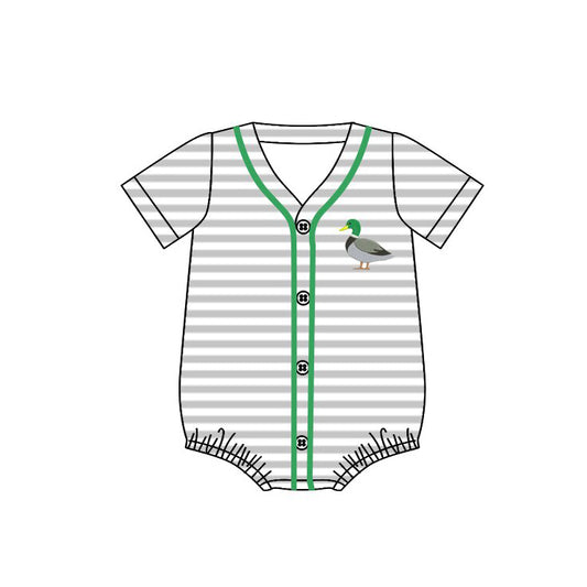 Mallard duck print toddle baby baby short sleeve romper preorder