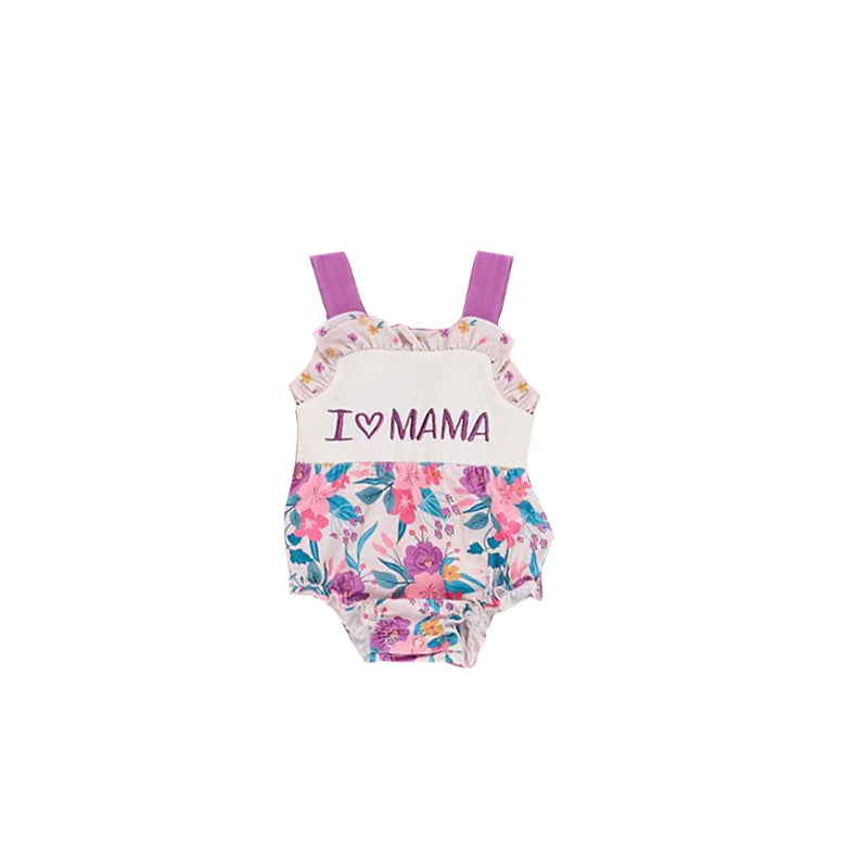 I love mama toddle baby girls floral romper preorder
