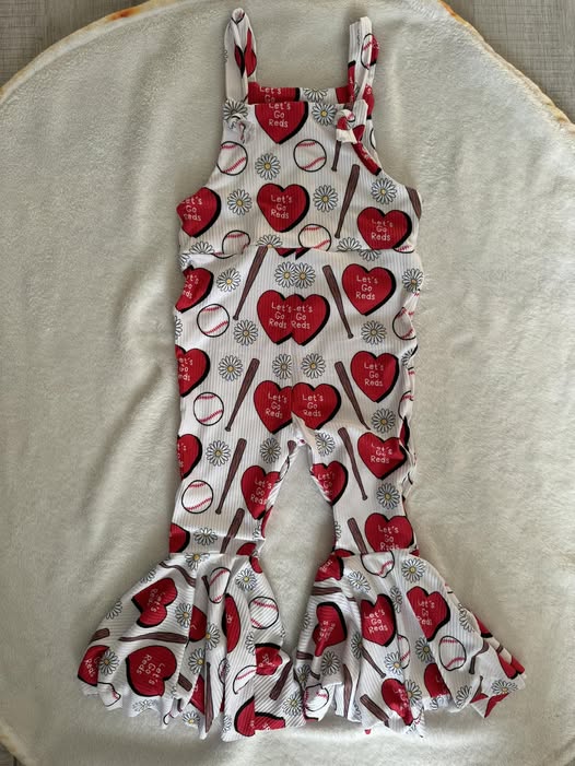 Toddle girls Valentines day design jumpsuit preorder