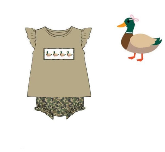 Mallard duck design toddle baby romper preorder