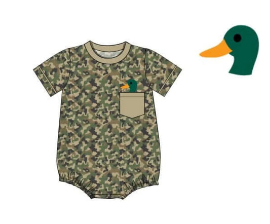Mallard duck design toddle baby boy romper preorder