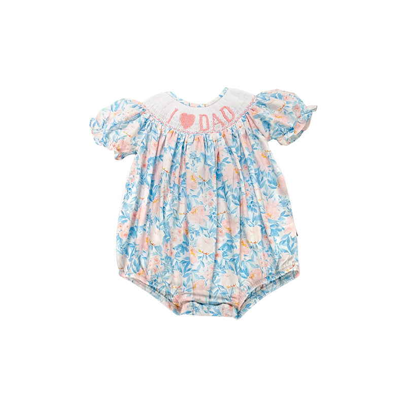 I love dad floral design toddle baby romper preorder