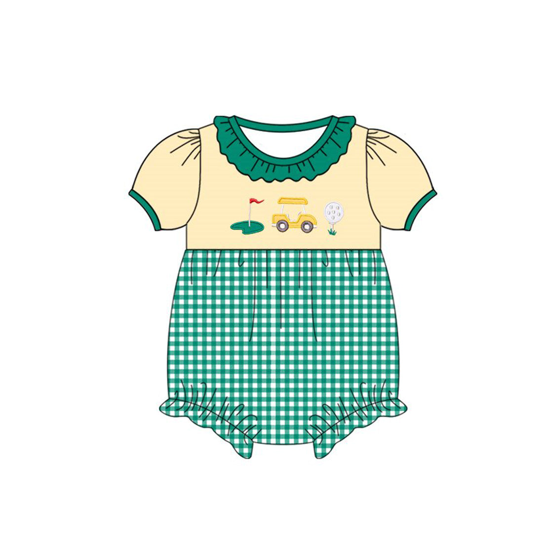 Toddle baby girl golf print romper preorder
