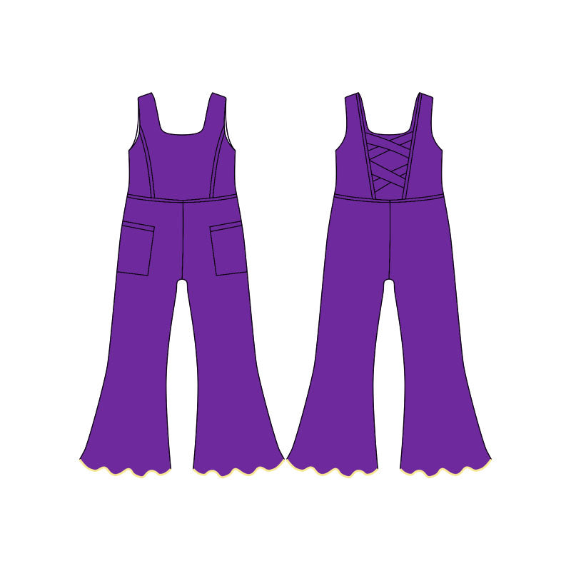 Toddle girls purple color yoga jumpsuit preorder