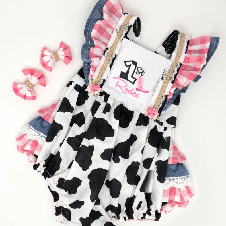 Western cowgirl toddle baby romper preorder