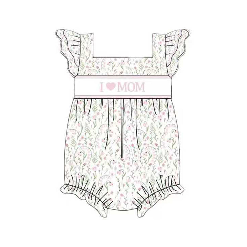 I love mom toddle baby girl romper preorder