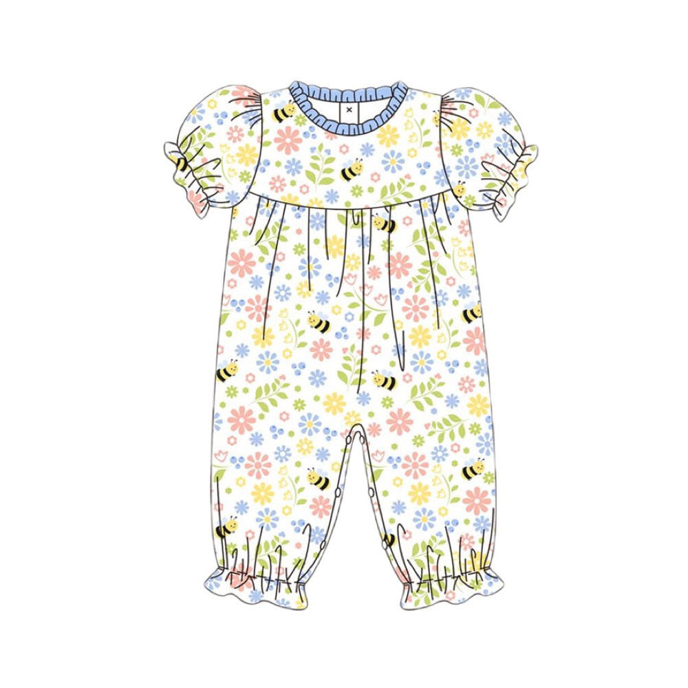 Bee floral toddle baby girl romper preorder