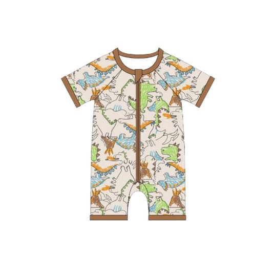 Dinasaur design toddle baby short sleeve  romper preorder