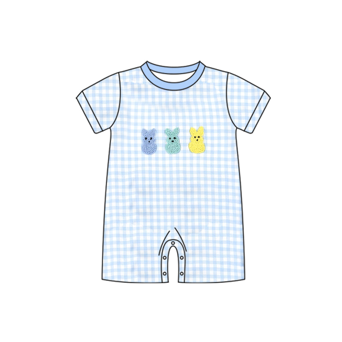 Easter bunny design toddle baby short sleeve  romper preorder