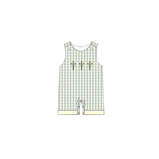 Easter cross toddle baby boy romper preorder
