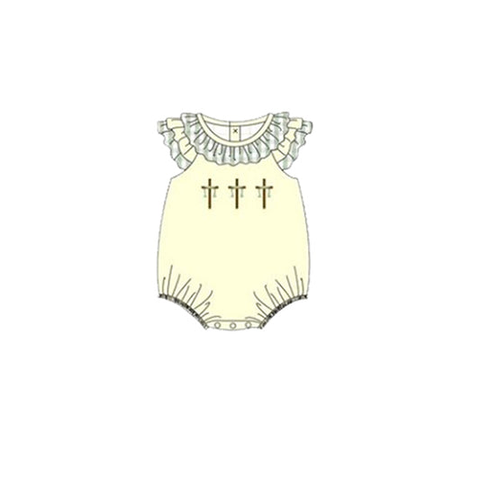 Easter cross toddle baby girl romper preorder