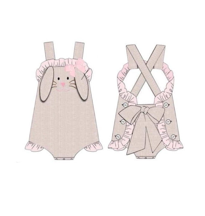 Easter bunny toddle baby summer romper preorder