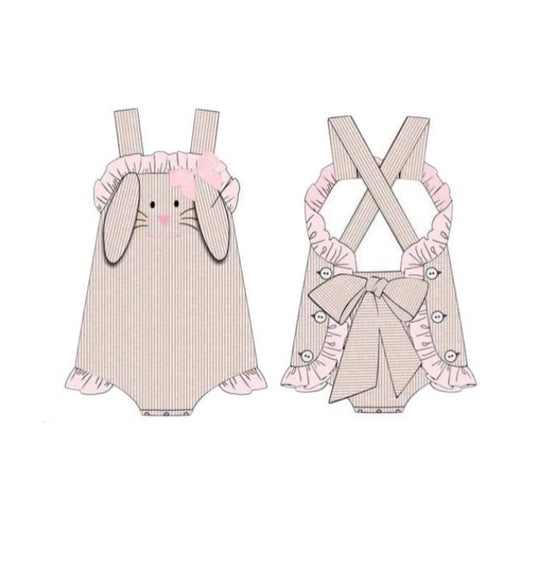 Easter bunny toddle baby summer romper preorder