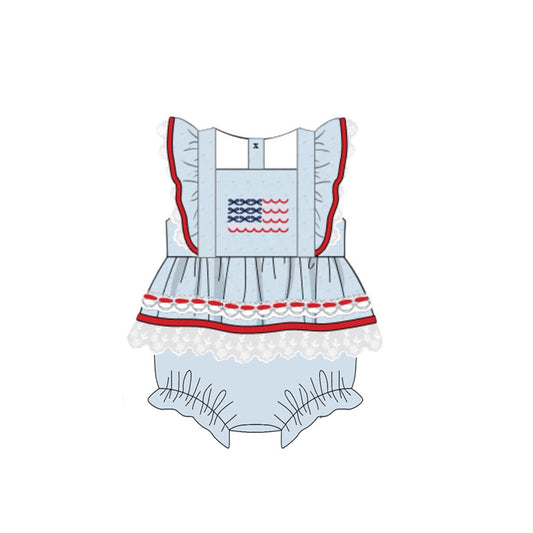 American flag toddle baby summer romper preorder
