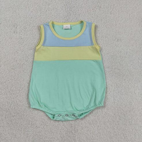 Blue plaid design toddle baby romper