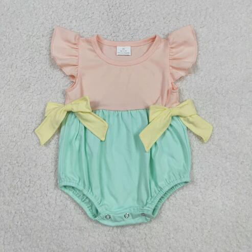 Blue plaid design toddle baby romper