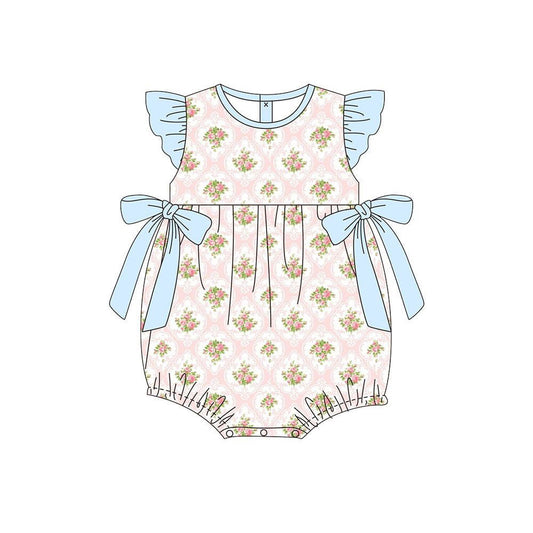 Floral design toddle baby girl summer romper preorder