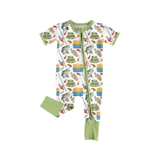 Fishing design toddle baby summer romper preorder