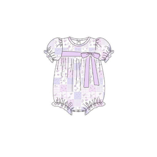 Toddle baby lavender bow romper preorder