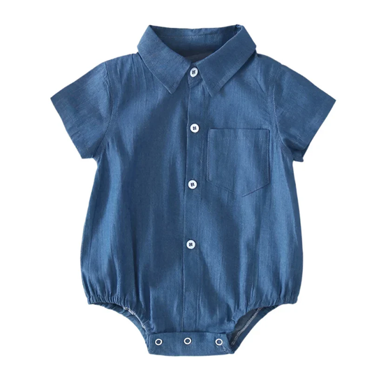 Toddle baby boy blue color romper preorder