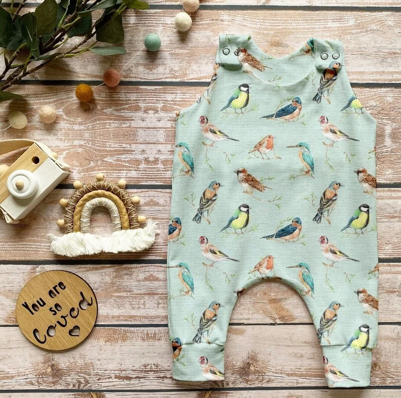 Birds design toddle baby romper preorder
