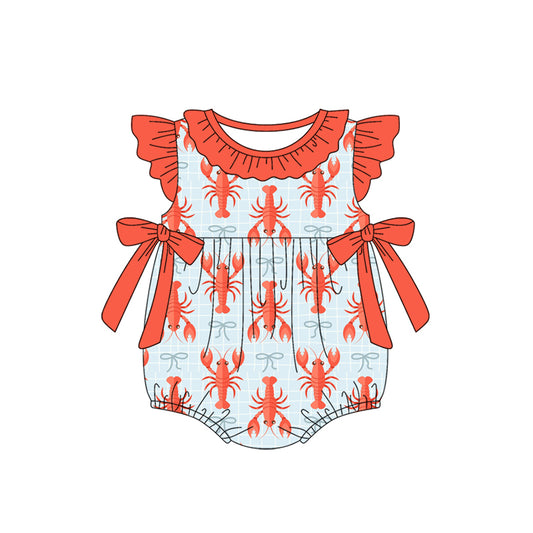 Crawfish design toddle baby romper preorder