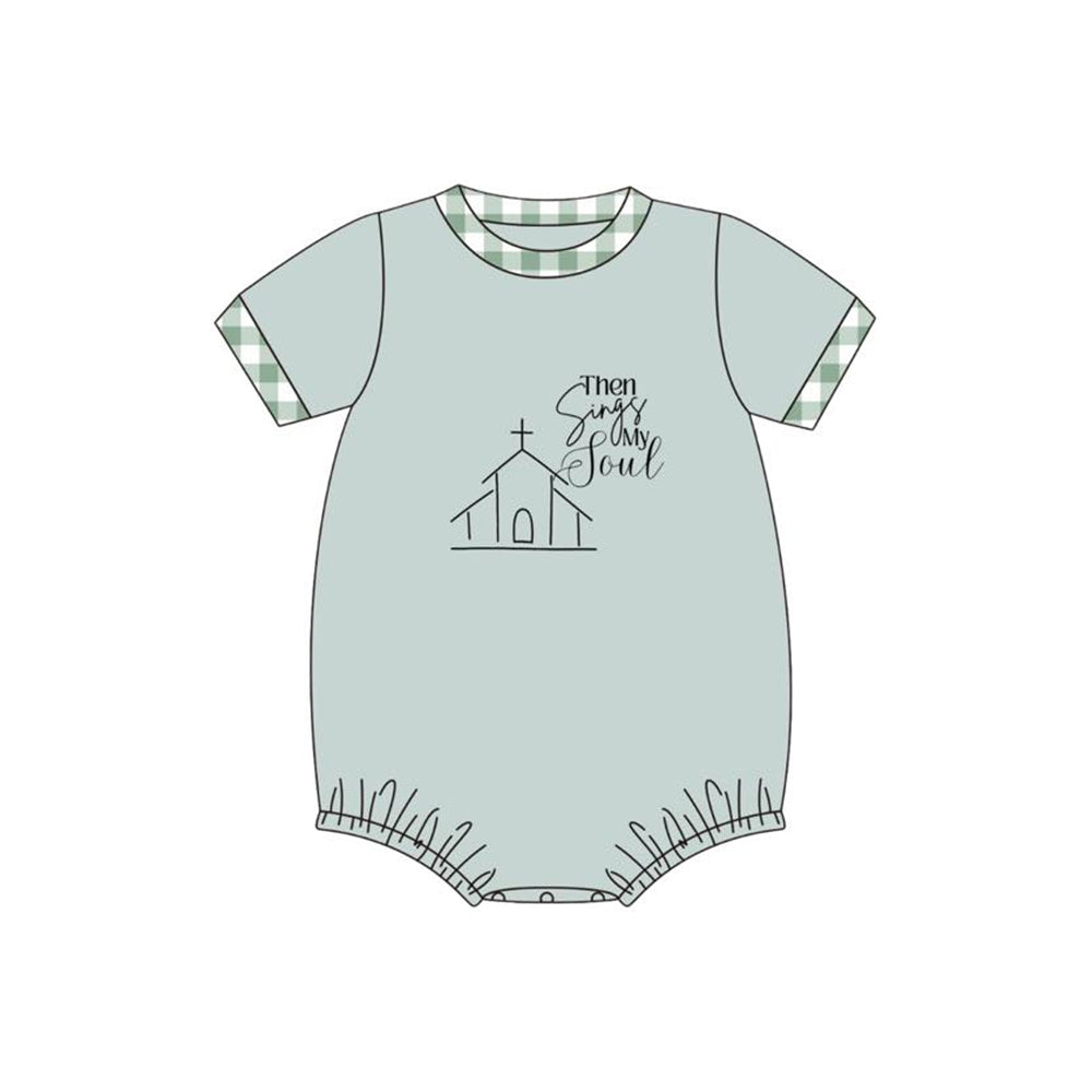 Easter cross toddle baby boy romper preorder