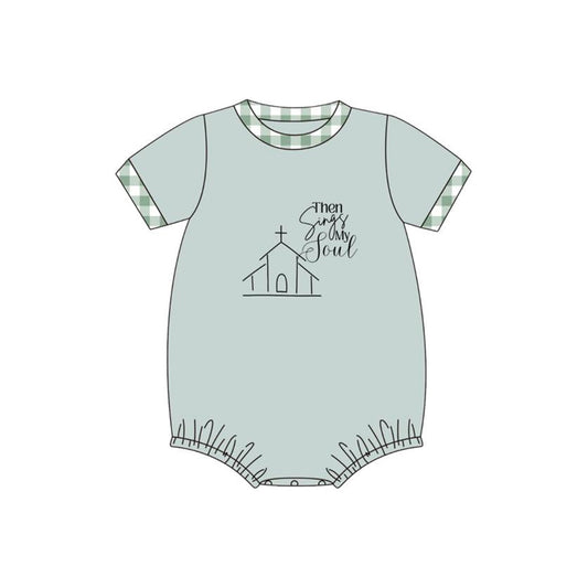 Easter cross toddle baby boy romper preorder