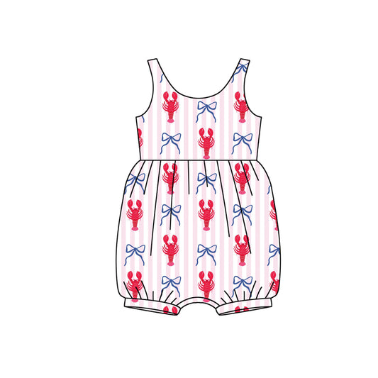 Crawfish design toddle baby  romper preorder
