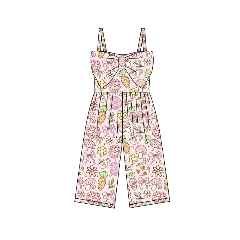 Toddle girls flowers bow design jumpsuit preorder