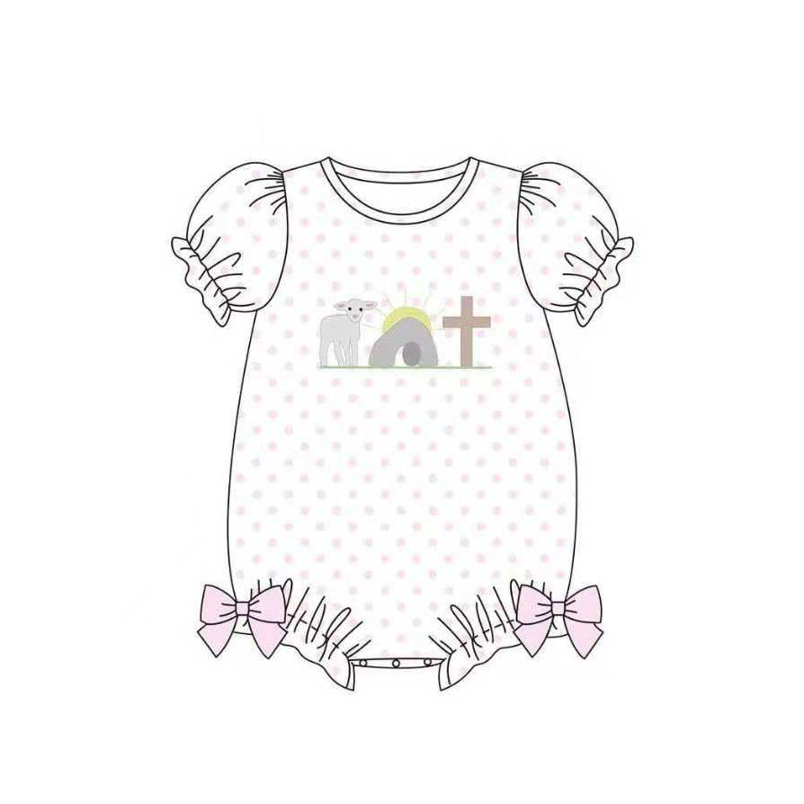 Easter cross design toddle baby  romper preorder