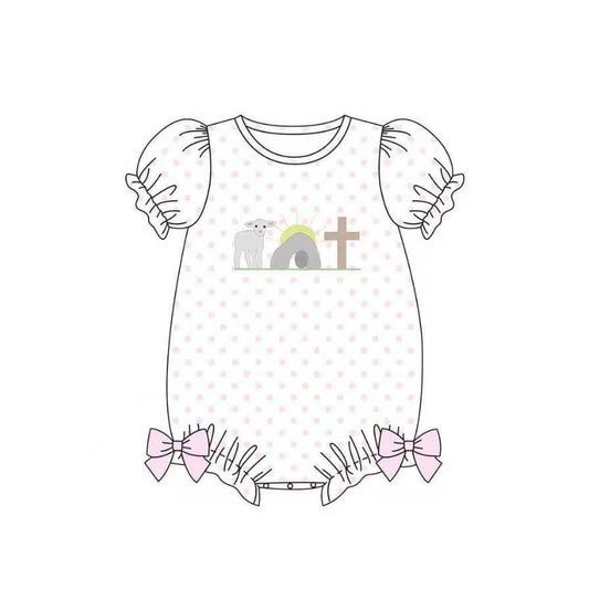Easter cross design toddle baby  romper preorder