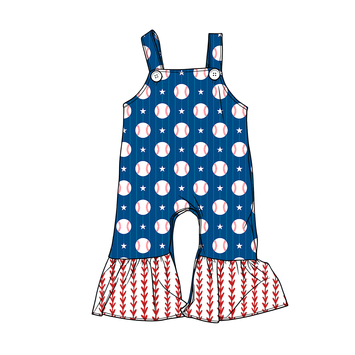 Baseball design toddle baby romper preorder