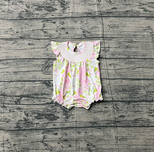 Pink flowers design toddle baby romper preorder