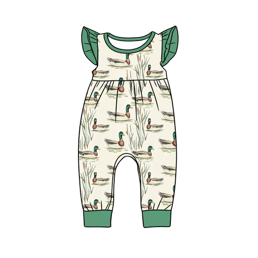 Mallard duck design toddle baby girl romper preorder