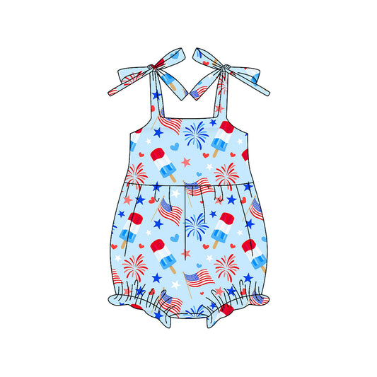 American popsicle design toddle baby girl romper preorder