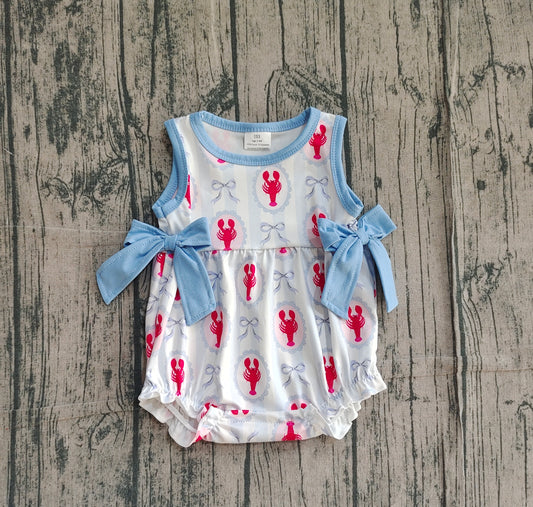 Crawfish design girls romper preorder