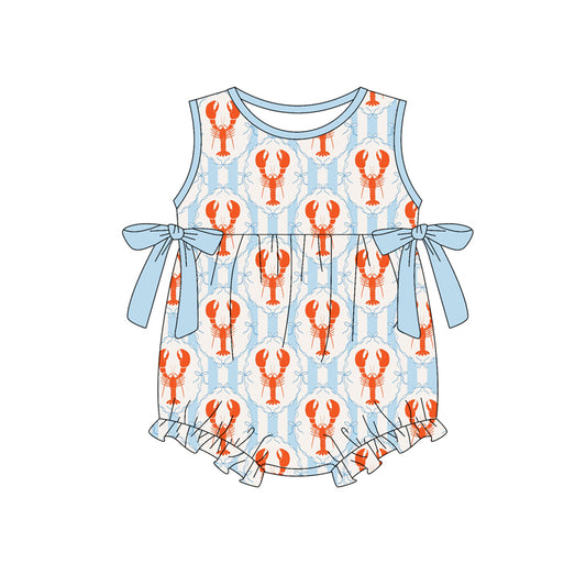Crawfish design girls romper preorder