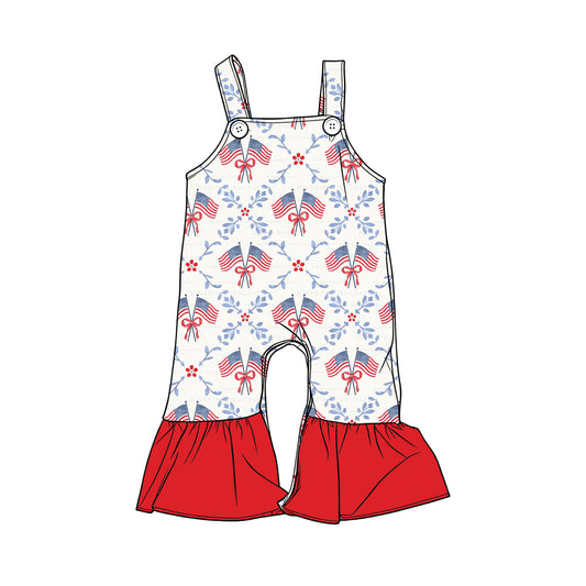American flag design baby holiday romper preorder