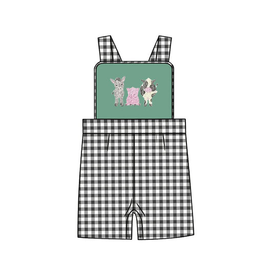 Farm animal design baby boy romper preorder