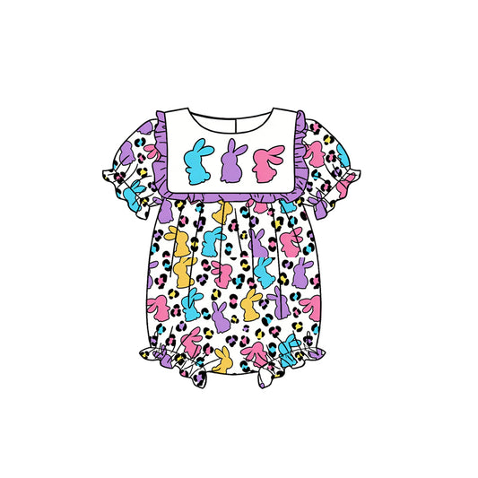 Easter bunny design baby girls romper preorder