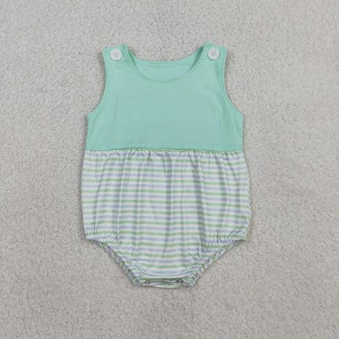 Blue plaid design toddle baby romper