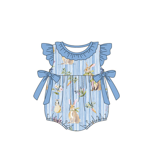 Easter bunny baby girls holiday romper preorder