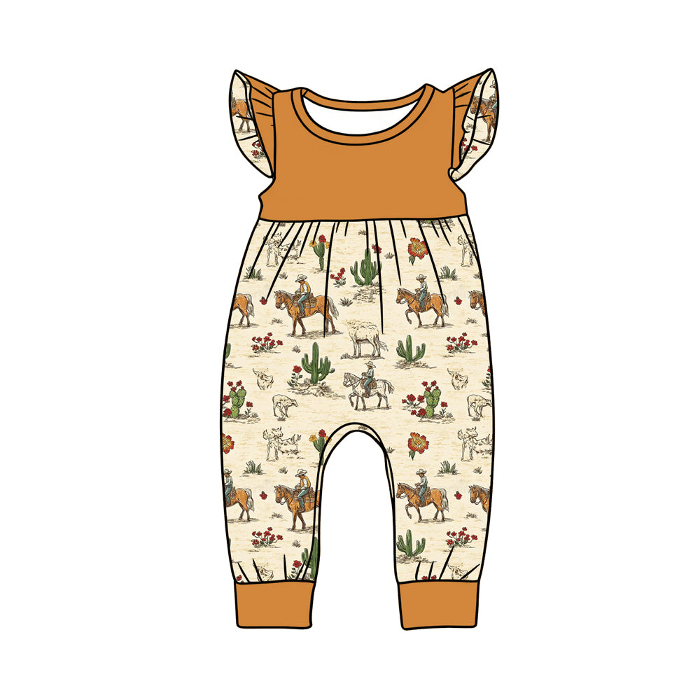 Western cowgirl design summer romper preorder