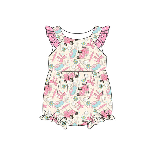 Gold design toddle girl romper preorder