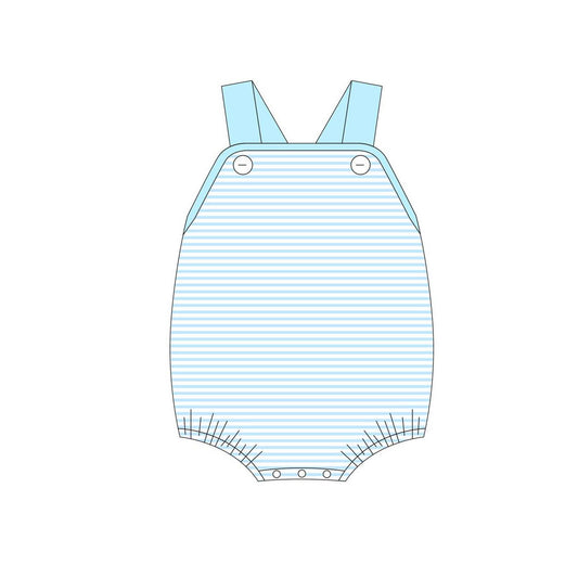 Blue stripes design toddle boy baby romper preorder
